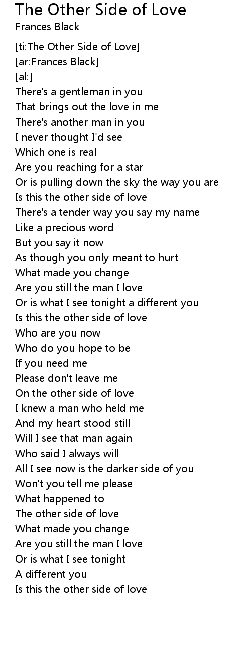 The Other Side Of Love Lyrics Follow Lyrics