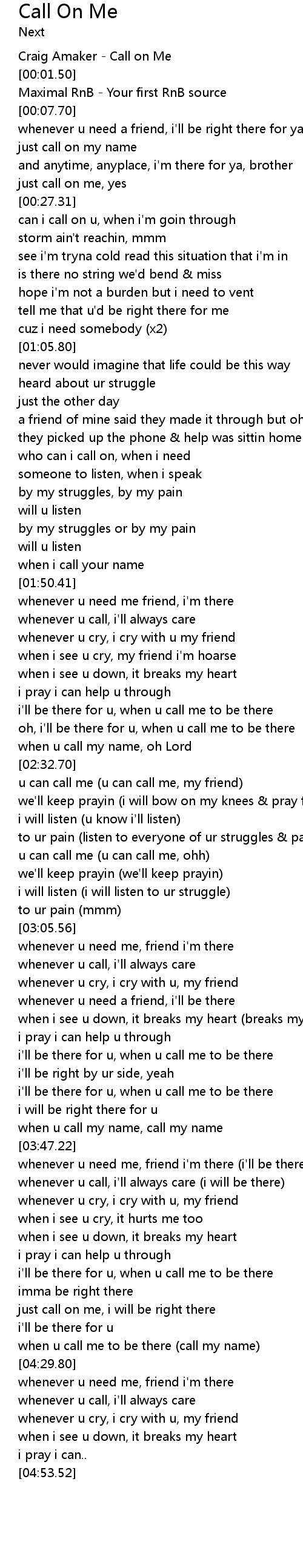 Call On Me Lyrics Follow Lyrics