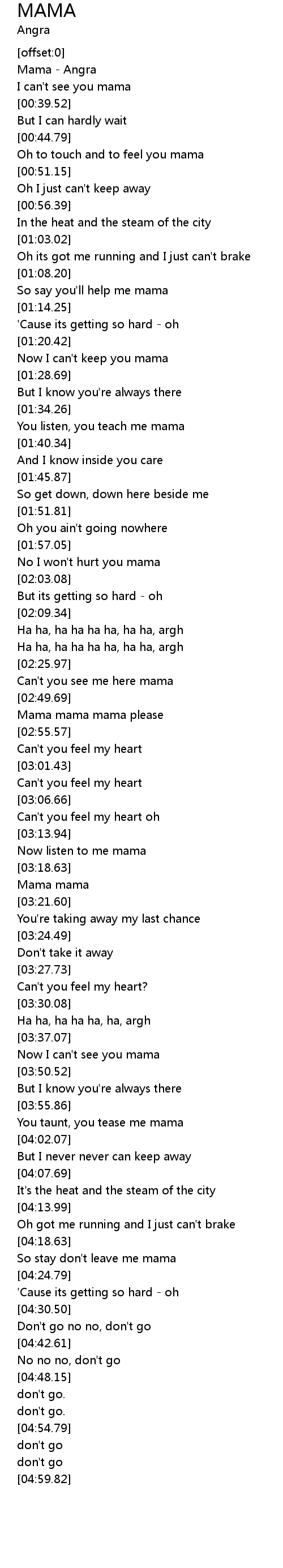 Mama Lyrics Follow Lyrics