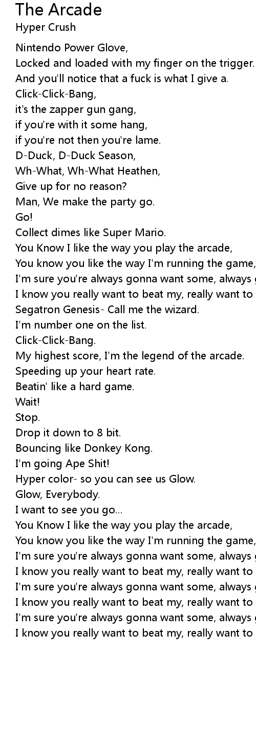 The Arcade Lyrics Follow Lyrics