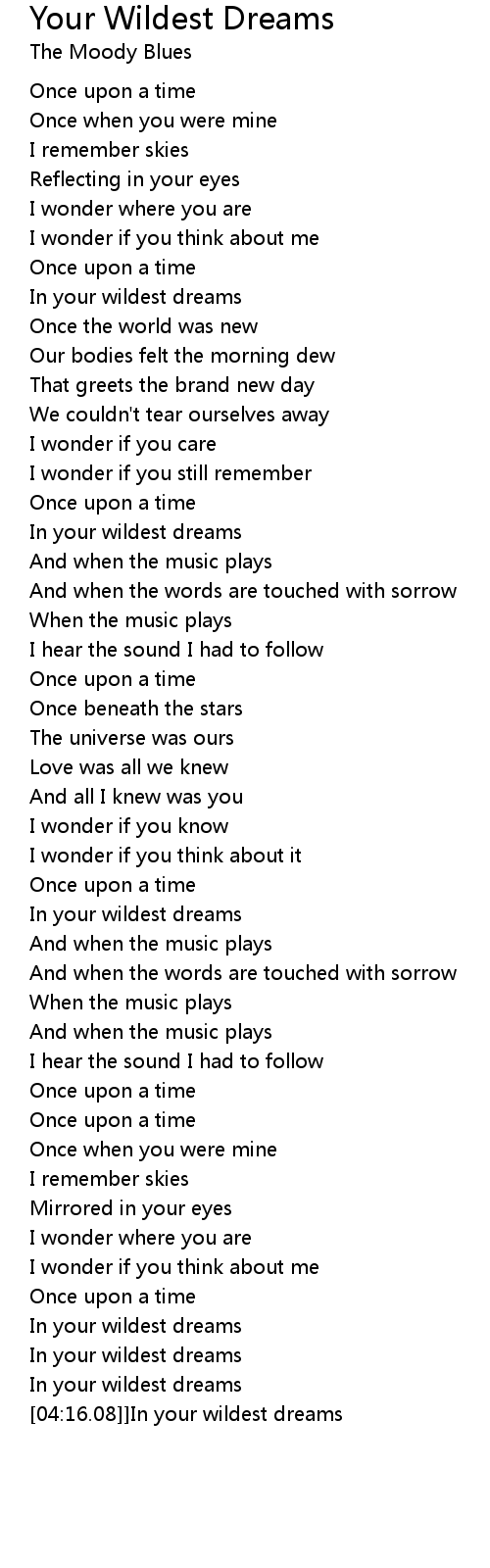 Your Wildest Dreams Lyrics - Follow Lyrics