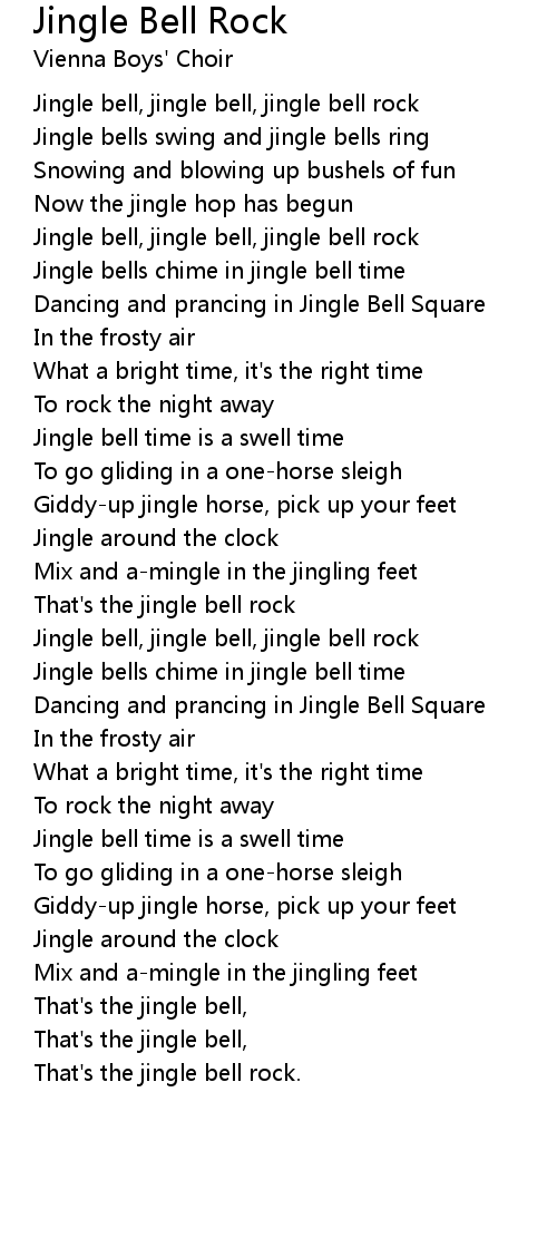 Jingle Bell Rock Lyrics Follow Lyrics