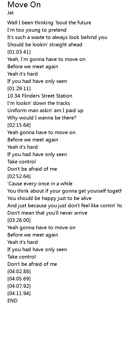 Move On Lyrics Follow Lyrics