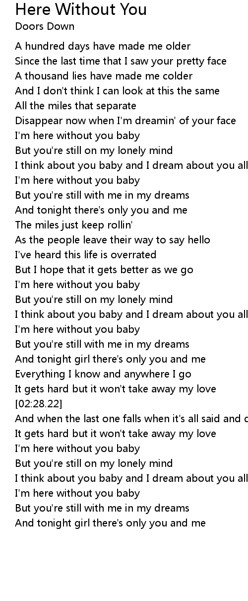 without you lyrics