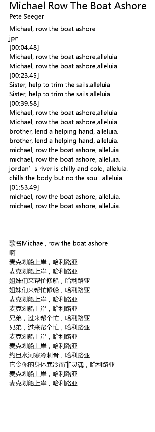 Michael Row The Boat Ashore Lyrics Follow Lyrics