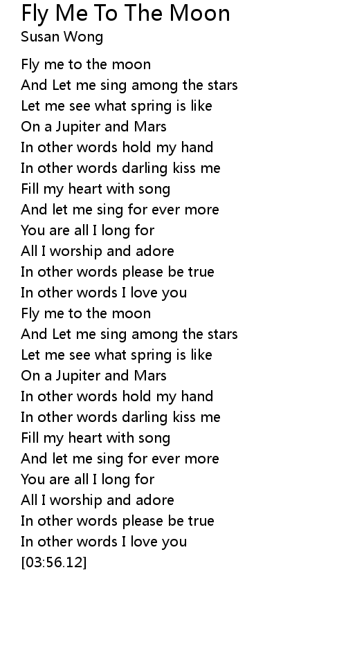 Fly Me To The Moon Lyrics Follow Lyrics