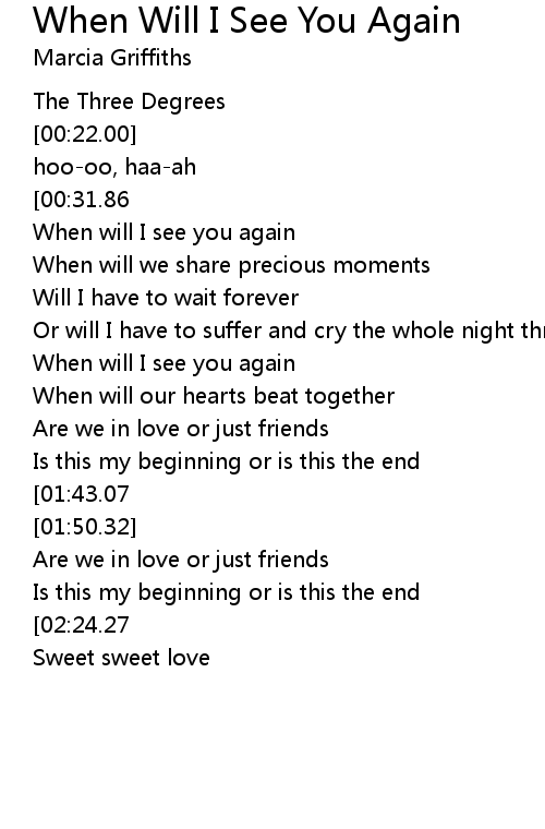 When Will I See You Again Lyrics Follow Lyrics