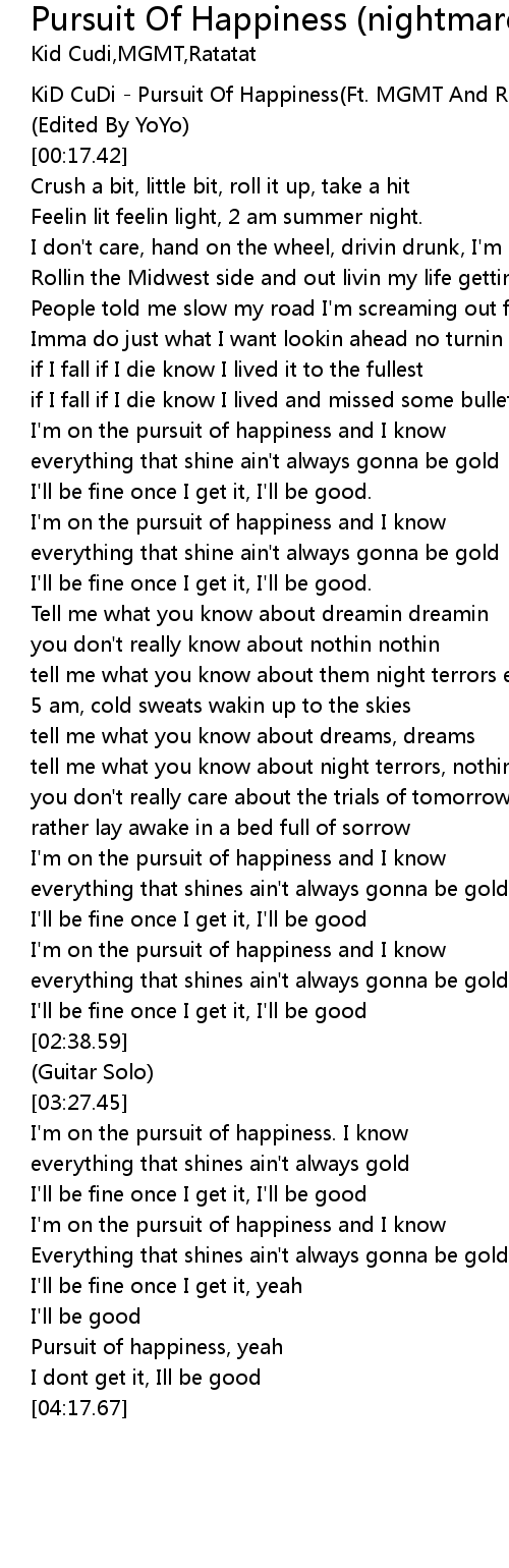 pursuit of happiness lyrics