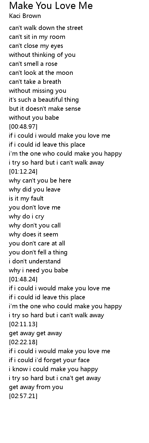 Make You Love Me Lyrics Follow Lyrics