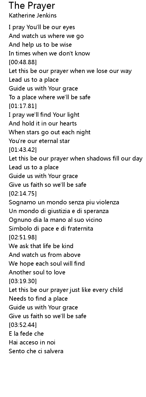 The Prayer Lyrics Follow Lyrics