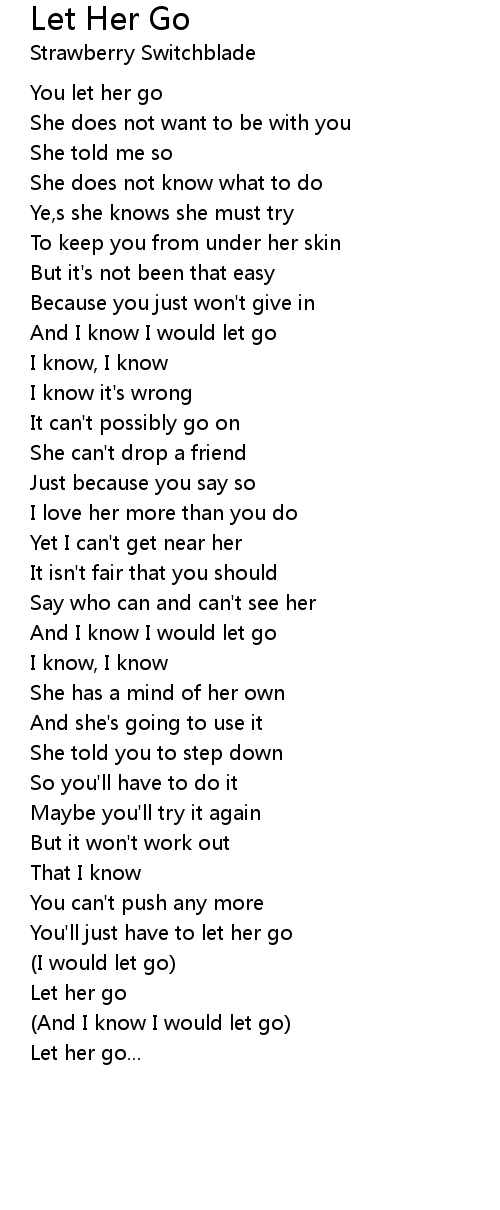 Let Her Go Lyrics Follow Lyrics