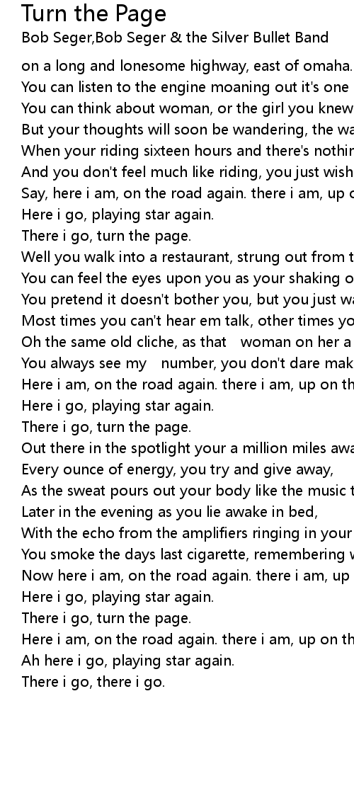 Turn the Page Lyrics