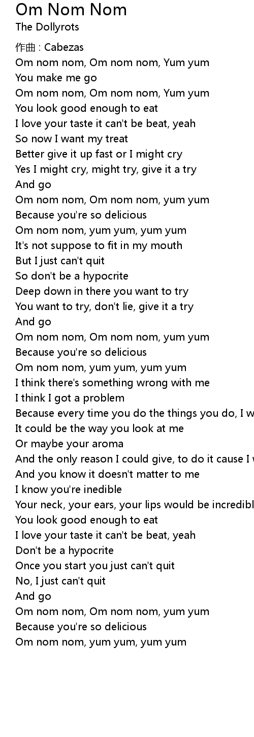 Om Nom Nom Lyrics Follow Lyrics