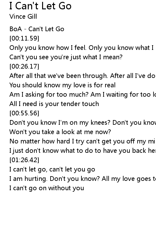 I Can T Let Go Lyrics Follow Lyrics