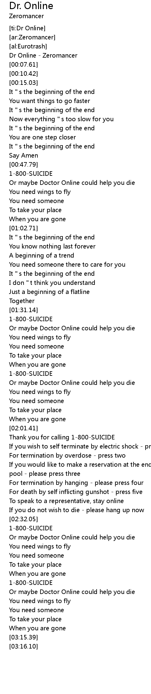 Dr Online Lyrics Follow Lyrics