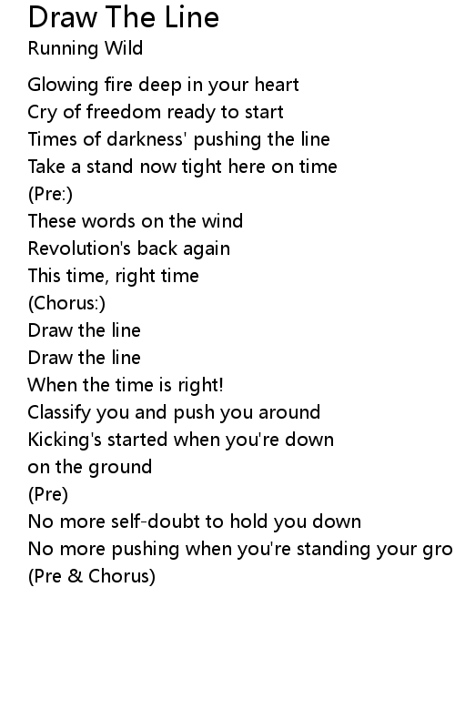 Draw The Line Lyrics Follow Lyrics