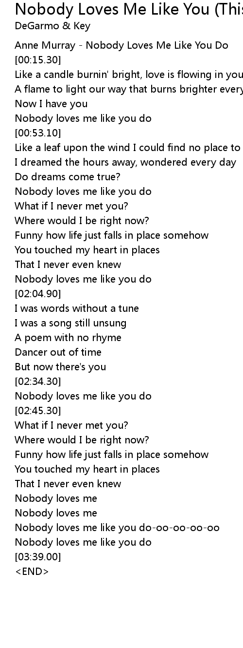 Nobody Loves Me Like You This Ain T Hollywood Album Version Lyrics Follow Lyrics follow lyrics