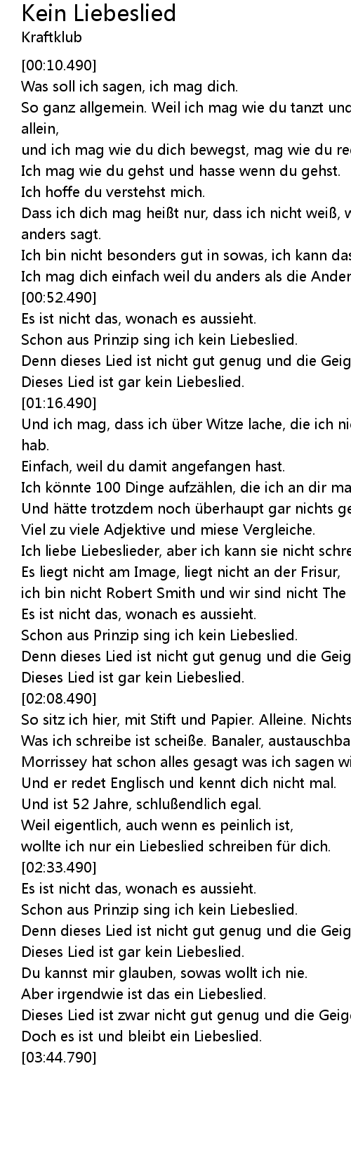 [View 22+] Songtexte Machen Mich Nicht Fertig