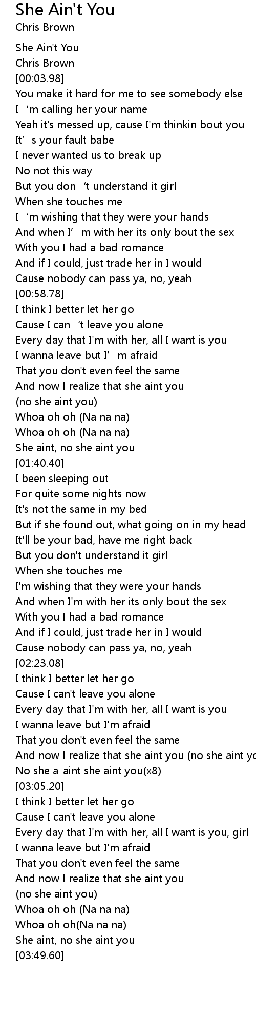 She Ain T You Lyrics Follow Lyrics