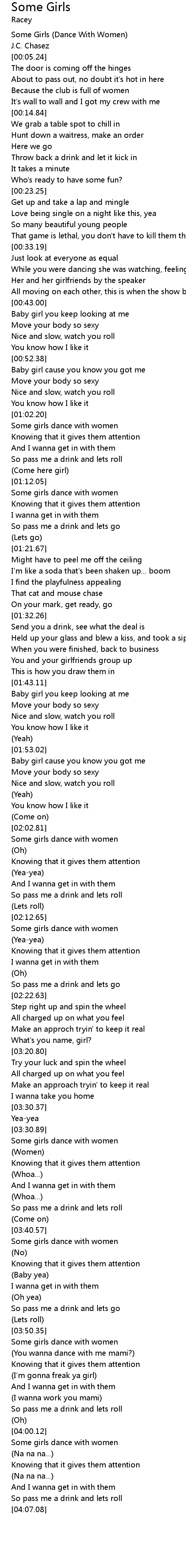 Some Girls Lyrics Follow Lyrics