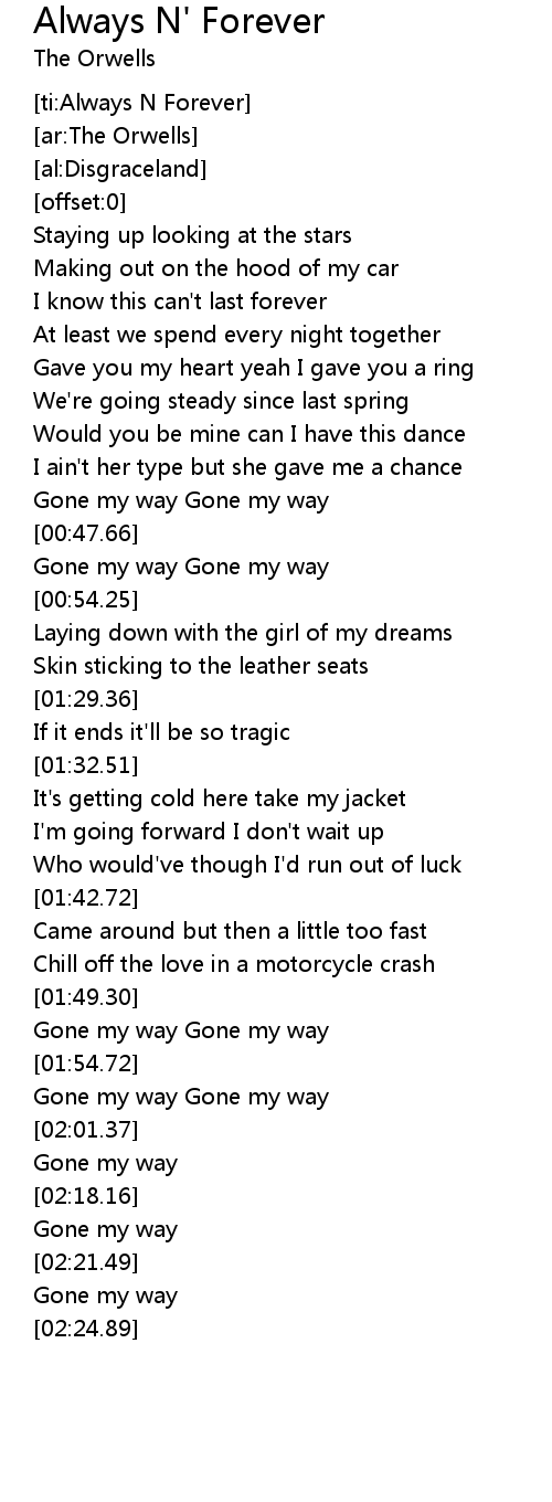 Always N Forever Lyrics Follow Lyrics