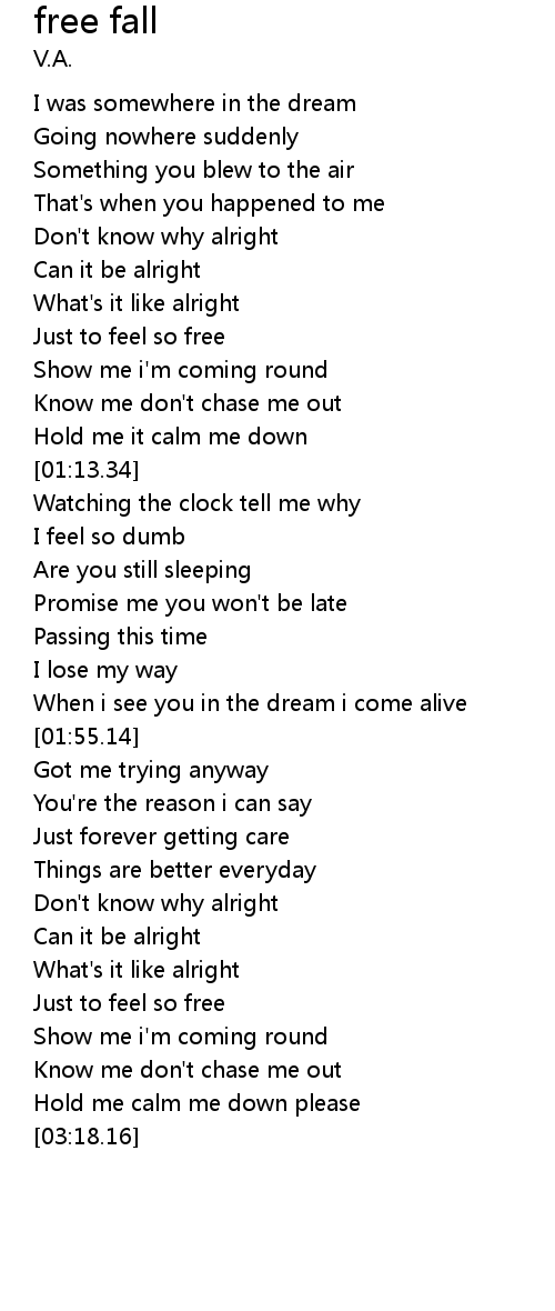 free fall Lyrics - Follow Lyrics