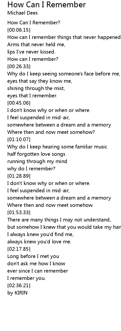 how-can-i-remember-lyrics-follow-lyrics