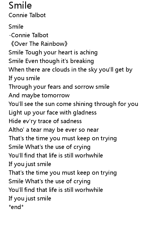 Smile - song and lyrics by Connie Talbot