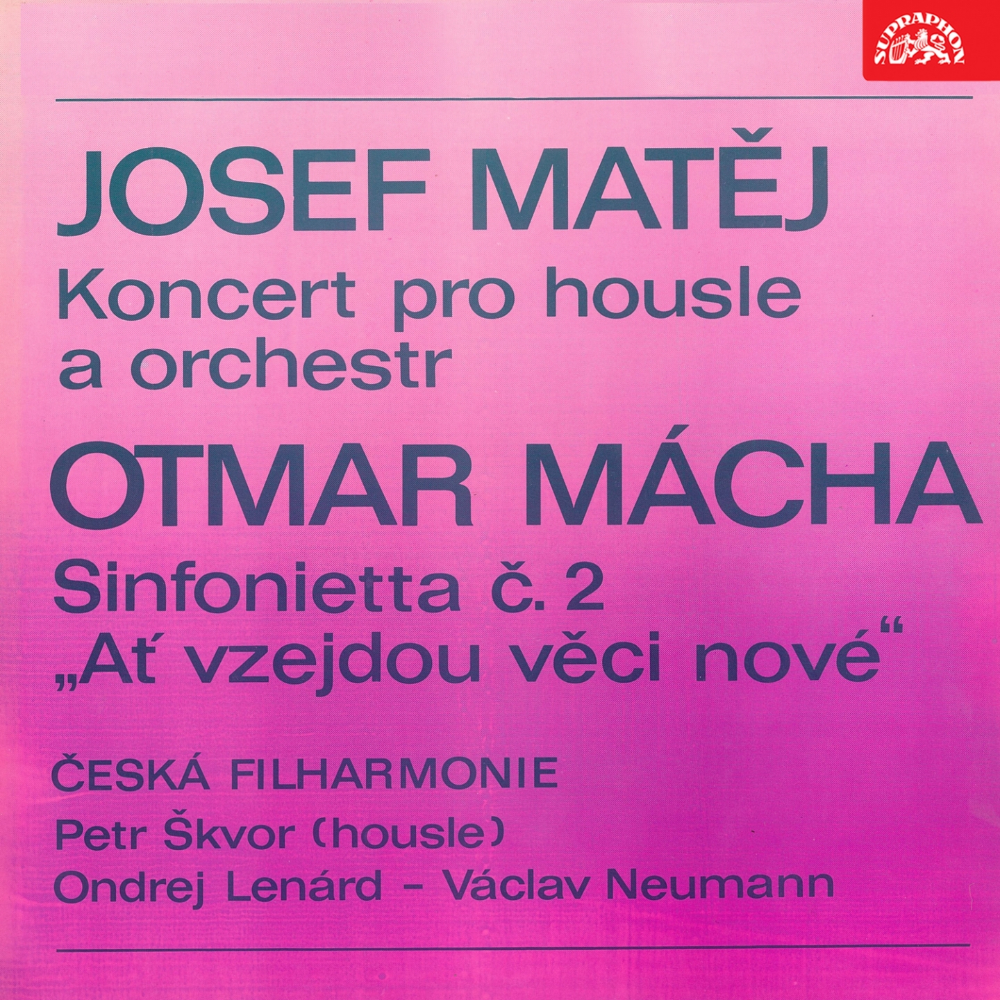 Mate j: Violin Concerto  Ma cha: Sinfonietta No. 2 " Let Things New"