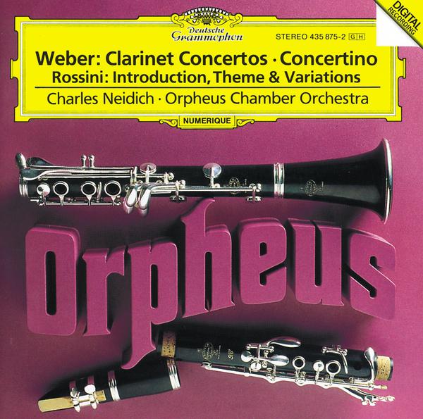 Rossini: Introduction, Theme and Variations for Clarinet and Orchestra in E flat major  Cadenza: Charles Neidich  Var. IV: Largo minore  Piu mosso  A tempo
