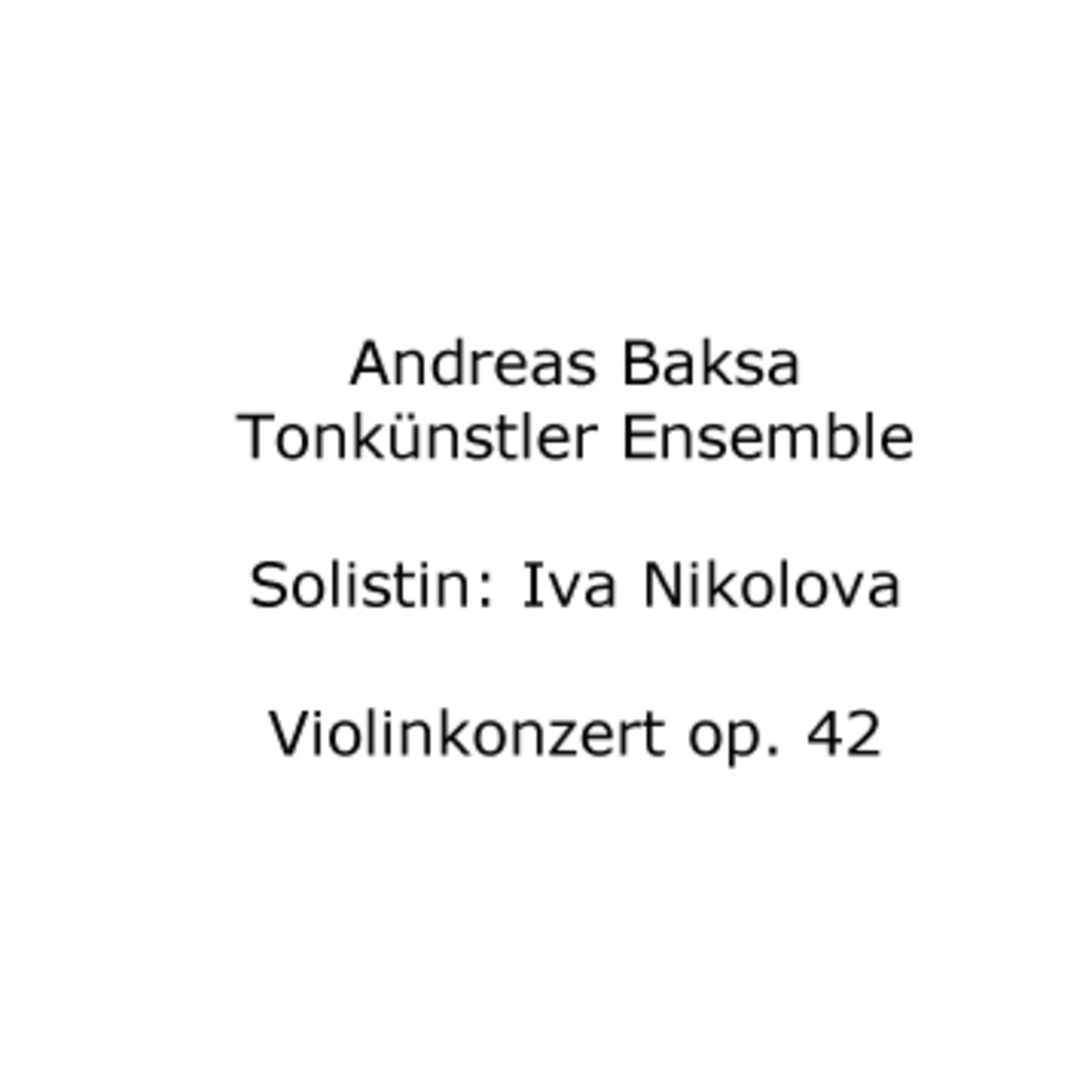 Andreas Baksa: Violinkonzert op. 42