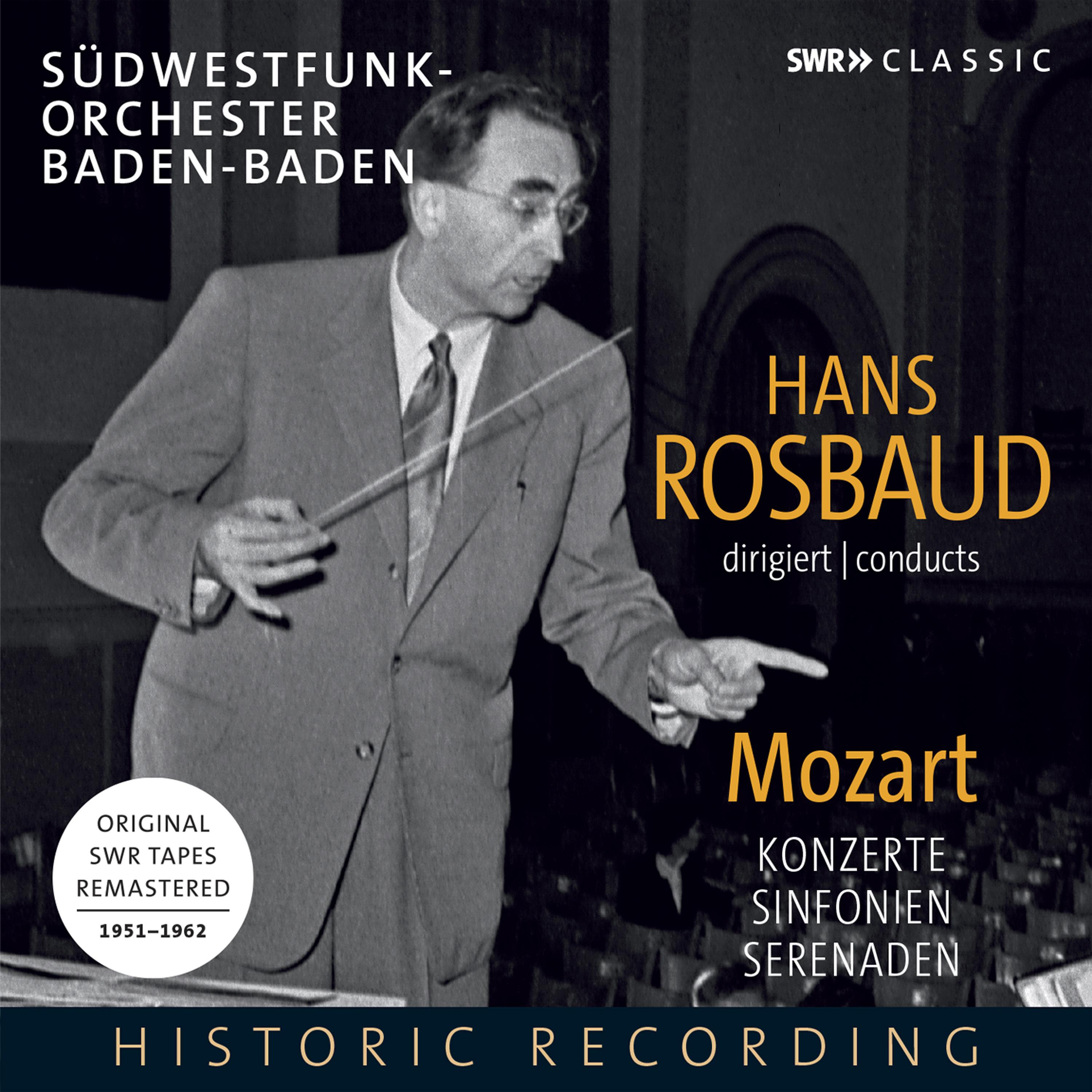 MOZART, W.A.: Symphonies / Concertos / Serenades (South West German Radio Symphony, Baden-Baden, Rosbaud) (1951-1962)