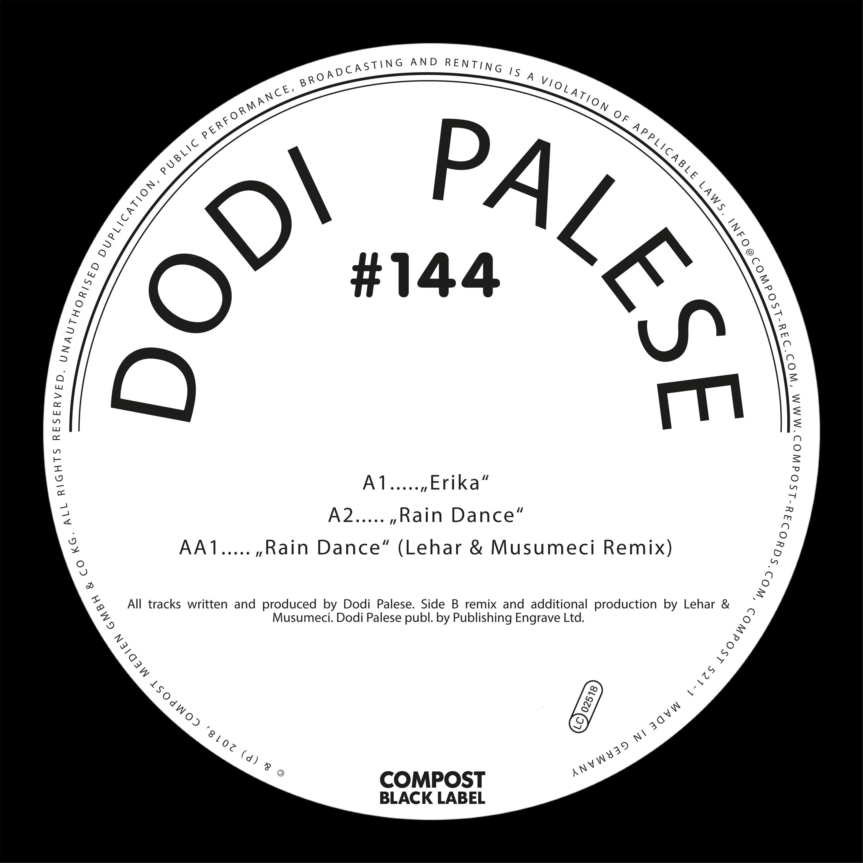 Erika / Rain Dance EP (Incl. Lehar & Musumeci Remix) - Compost Black Label # 144