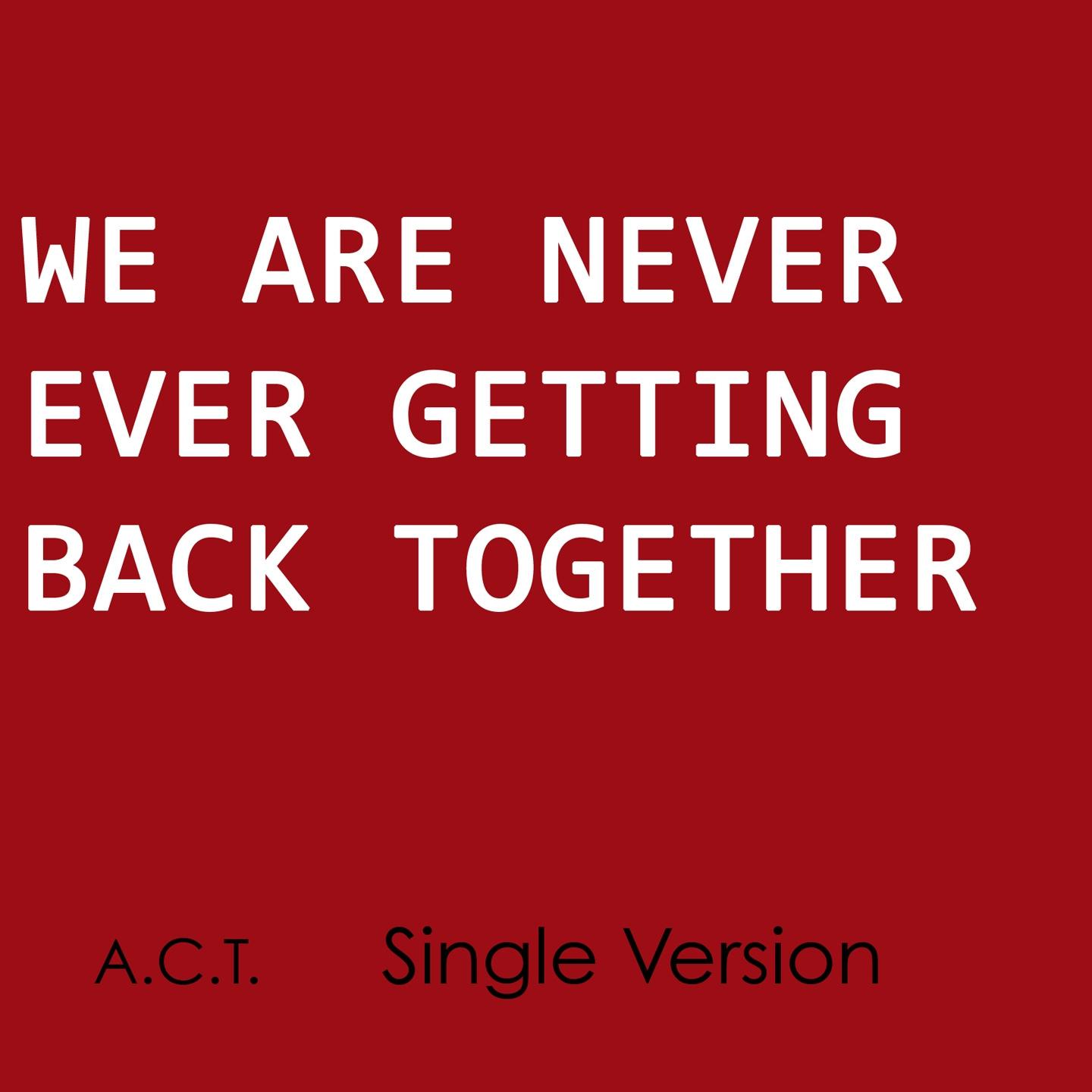 We Are Never Ever Getting Back Together (Karoke Version)
