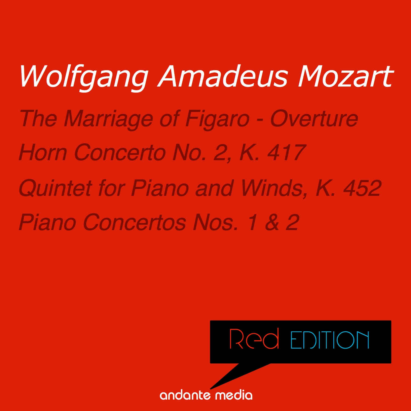 Red Edition - Mozart: Horn Concerto No. 2, K. 417 & Piano Concertos Nos. 1, 2