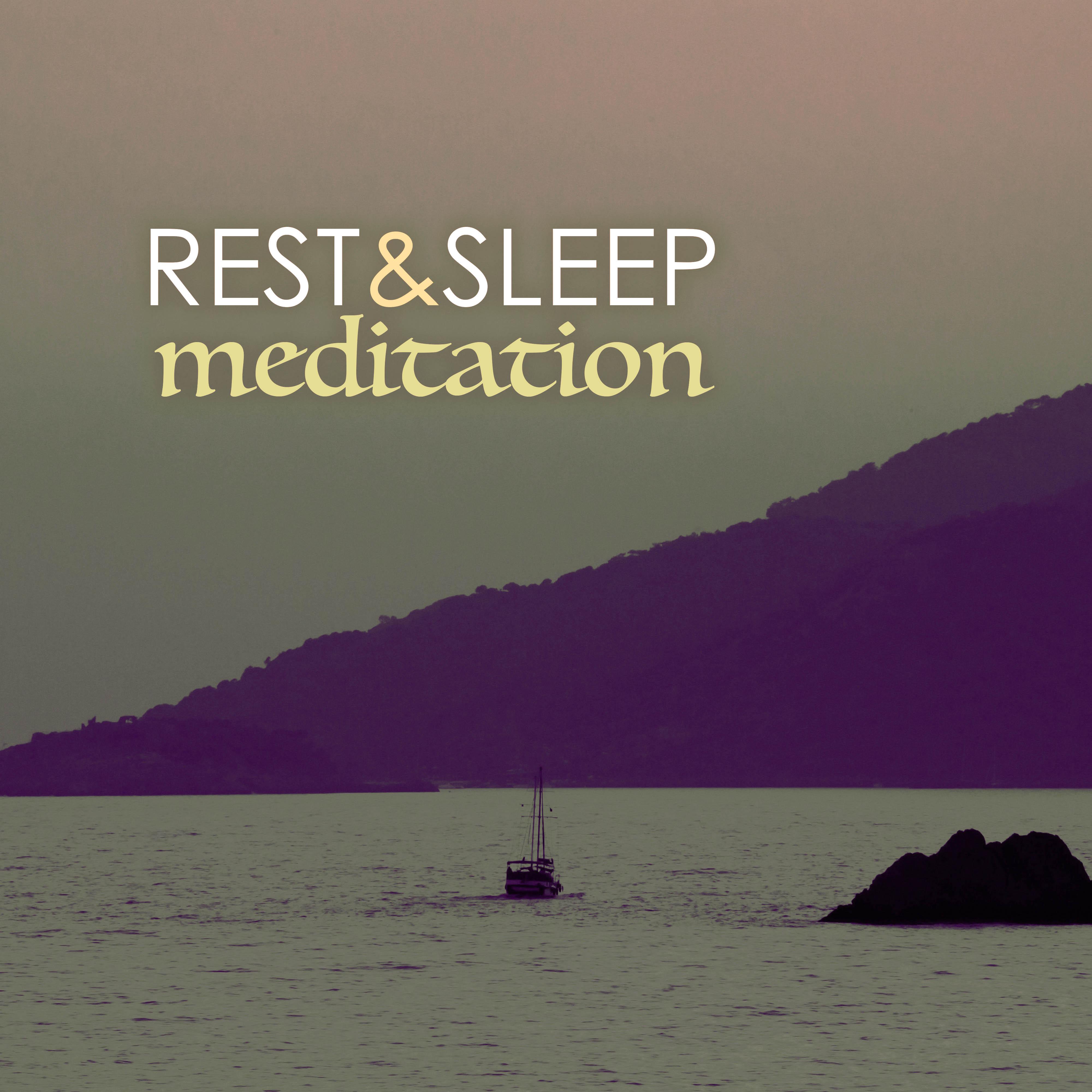 Rest & Sleep Meditation - Deep Sleeping Sounds, Falling Rain & Ocean Waves Ambience