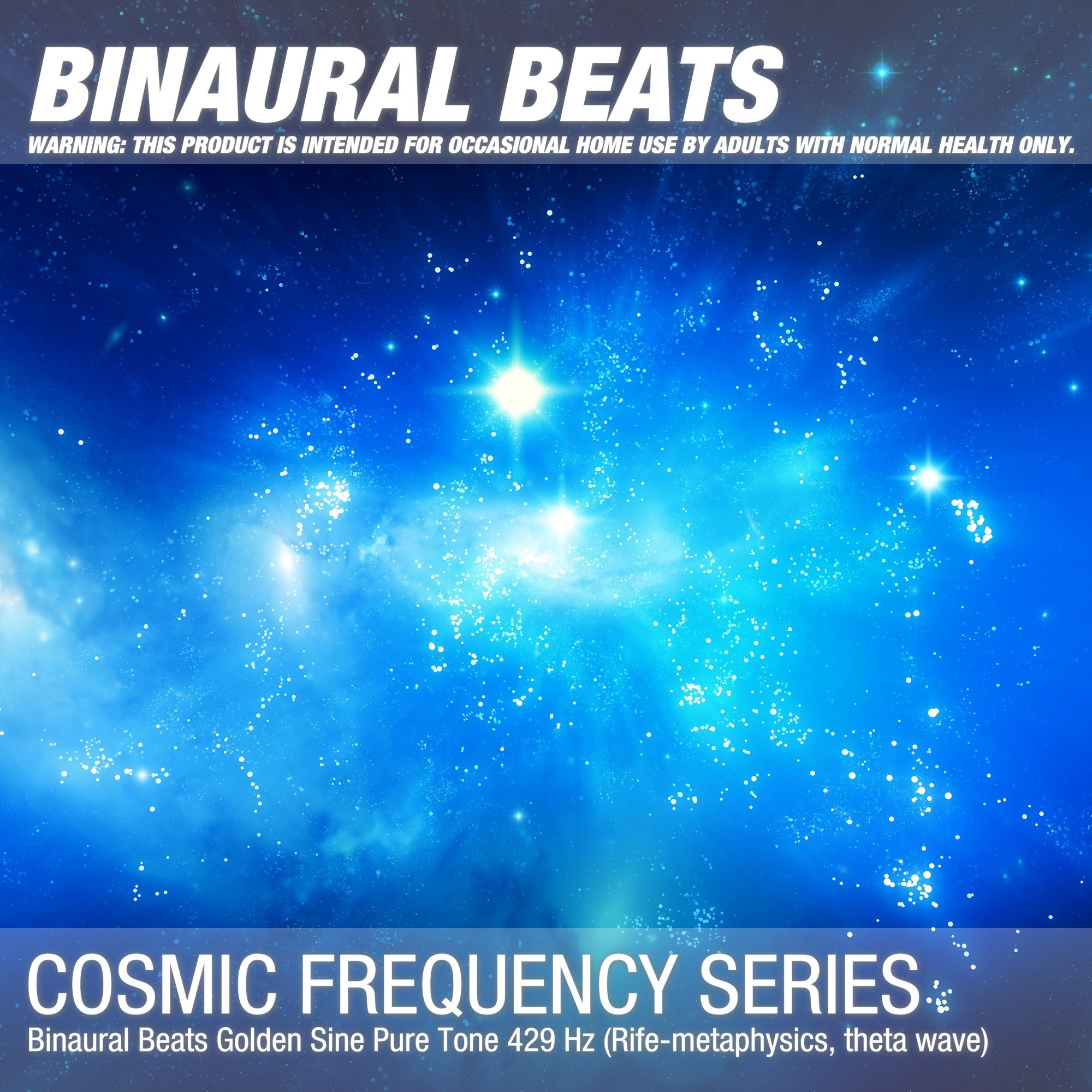 Binaural Beats Golden Sine Pure Tone 429 Hz (Rife-metaphysics, theta wave)