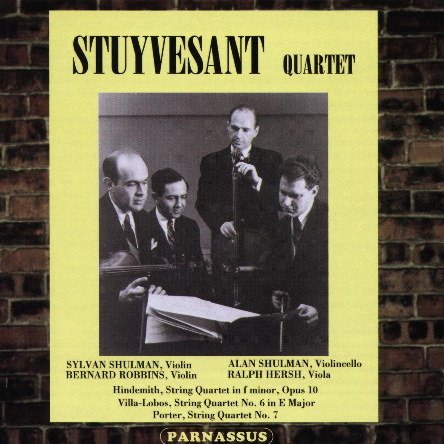 Hindemith: Quartet in F Minor; Villa-Lobos: Quartet No. 6 in E Major; Porter: Quartet No. 7