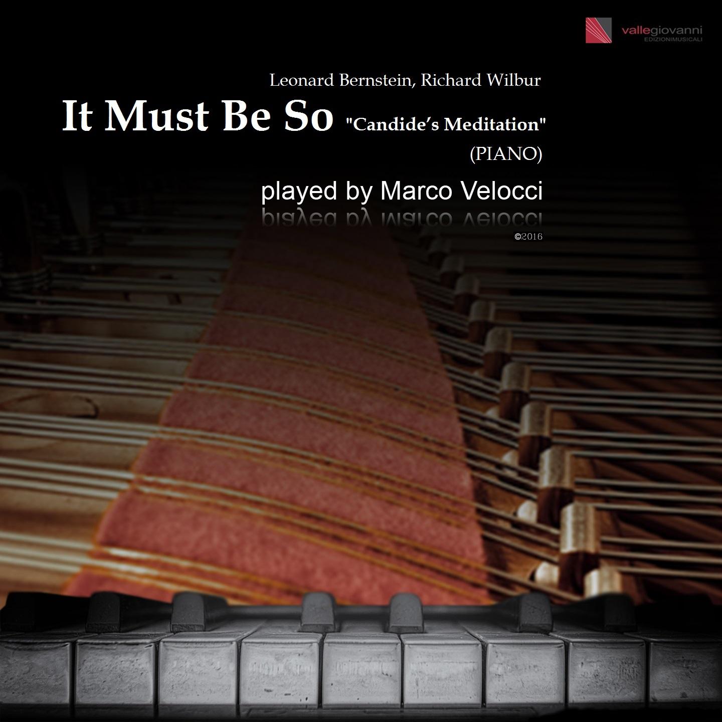 Bernstein: It Must Be So (Arr. for Piano Solo)