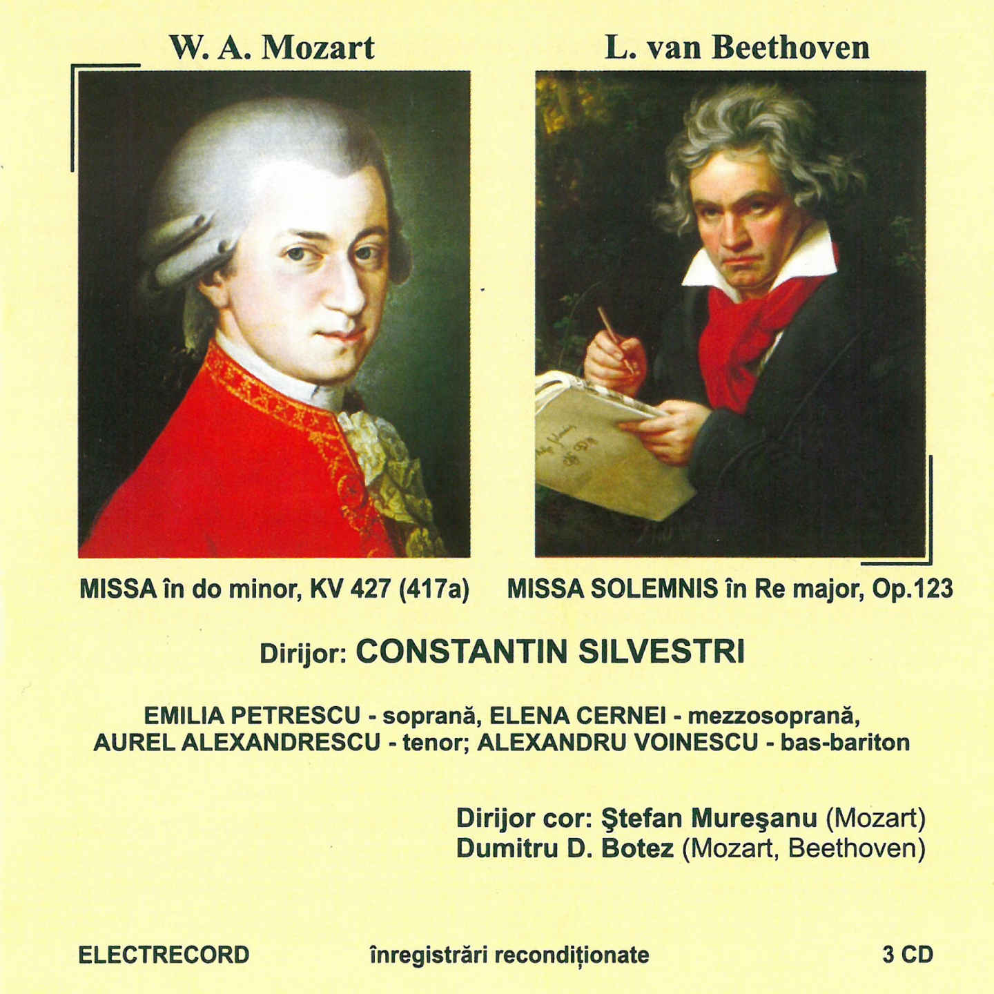 Wolfgang Amadeus Mozart: Missa n Do minor kv 427 Ludwig van Beethoven: Missa solemnis n Re major, op. 123, Vol. II