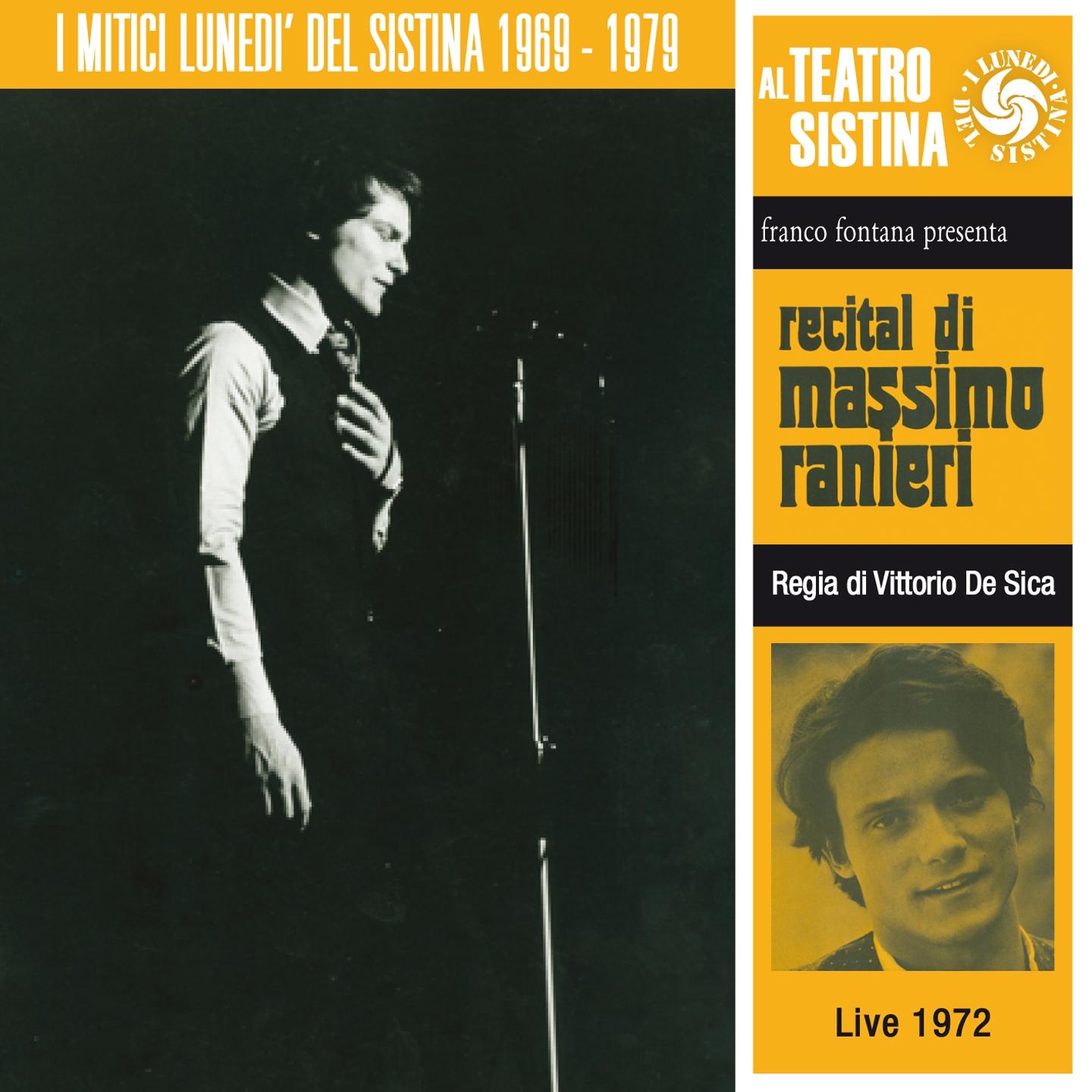 Recital di Massimo Ranieri I lunedi del sistina  live 1972