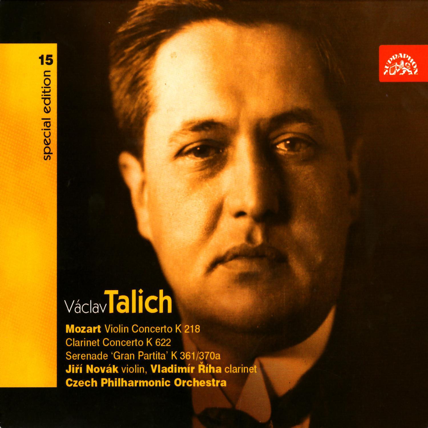Talich Special Edition 15/Mozart: Violin Concerto K 218, Clarinet Concerto K 622, Gran Partita K 361/370a / Czech PO, Talich