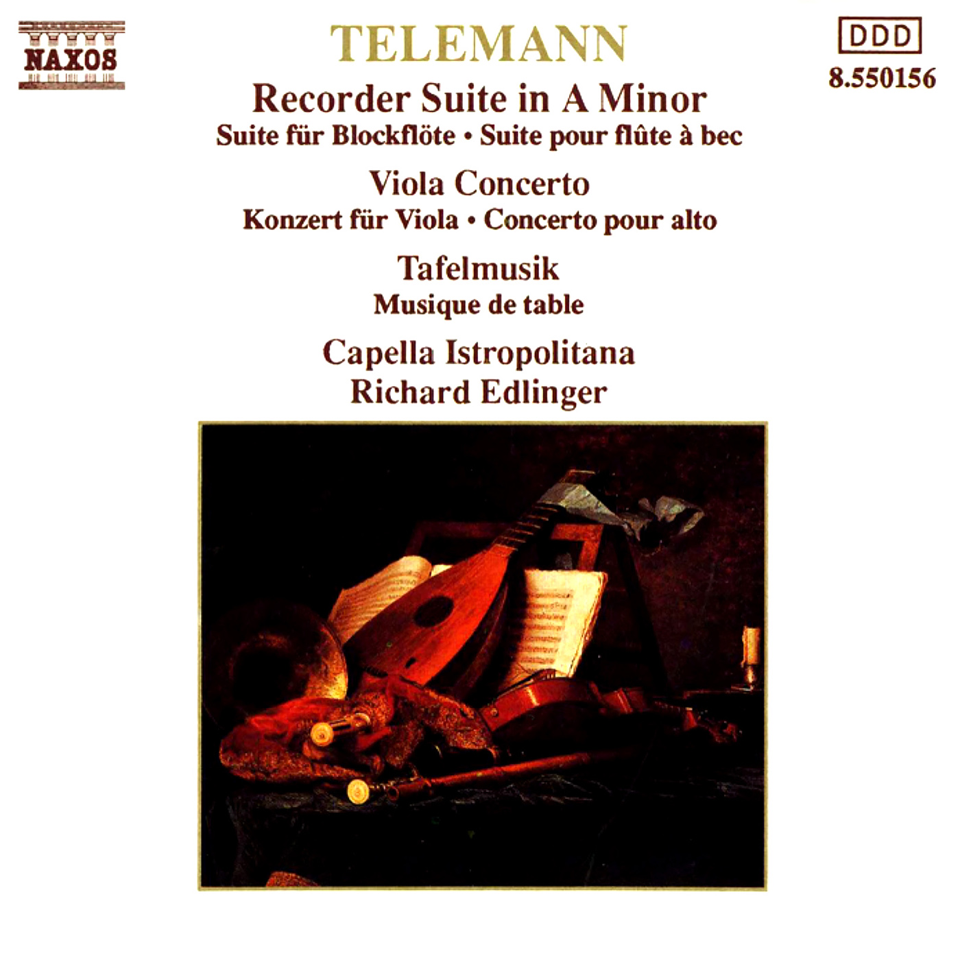 TELEMANN, G.P.: Recorder Suite in A Minor / Viola Concerto / Tafelmusik: 2 Concertos (Capella Istropolitana, Edlinger)