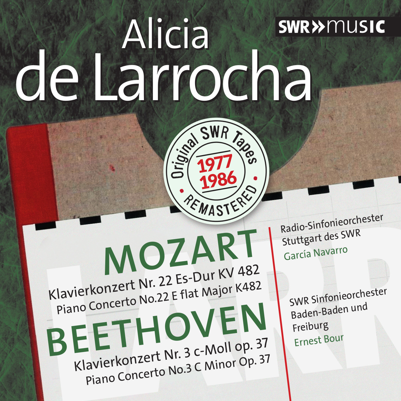 MOZART, W.A.: Piano Concerto No. 22 / BEETHOVEN, L. van: Piano Concerto No. 3  (Original SWR Tapes 1977-1986 Remastered) (Larrocha, Navarro, Bour)