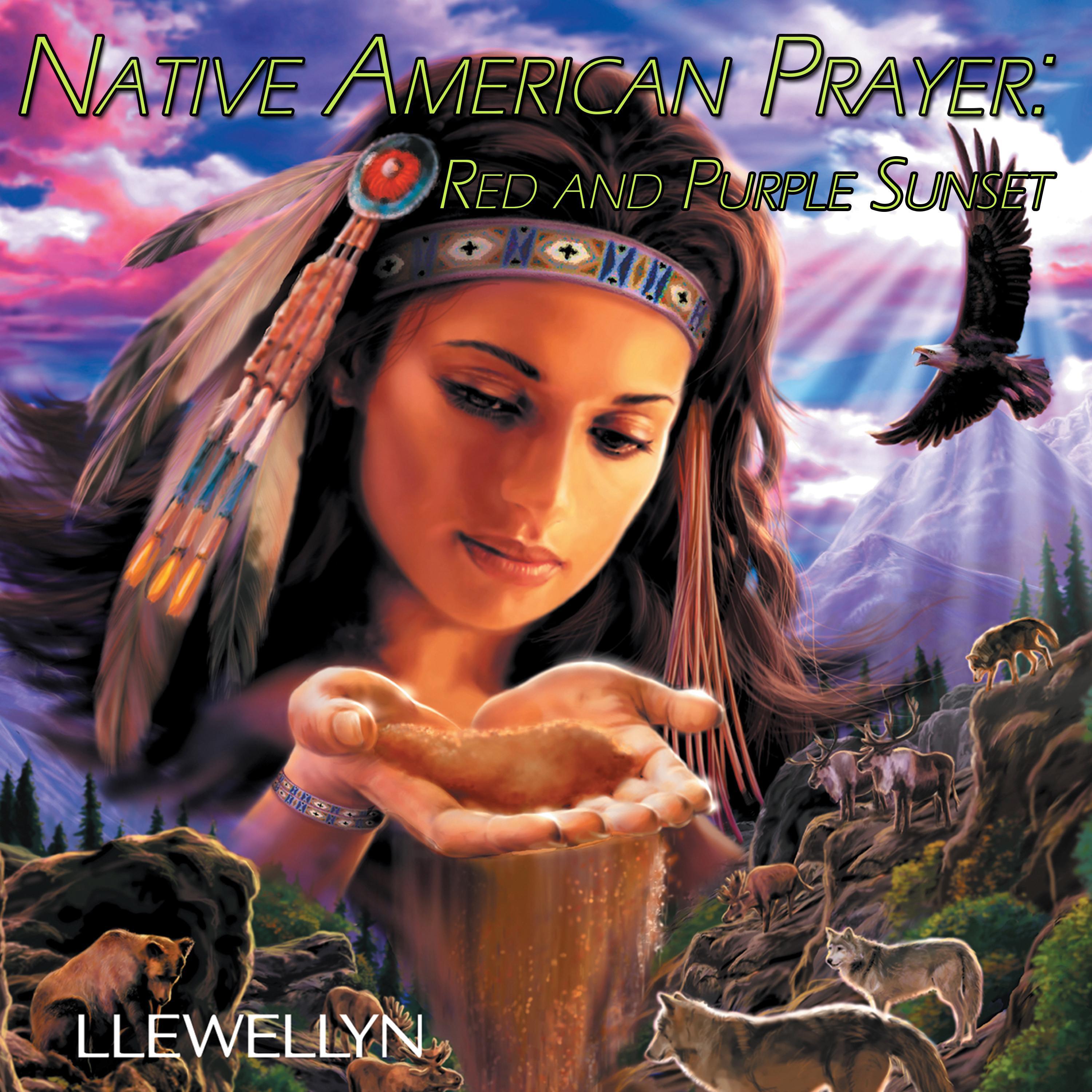 Native American Prayer - Red and Purple Sunset