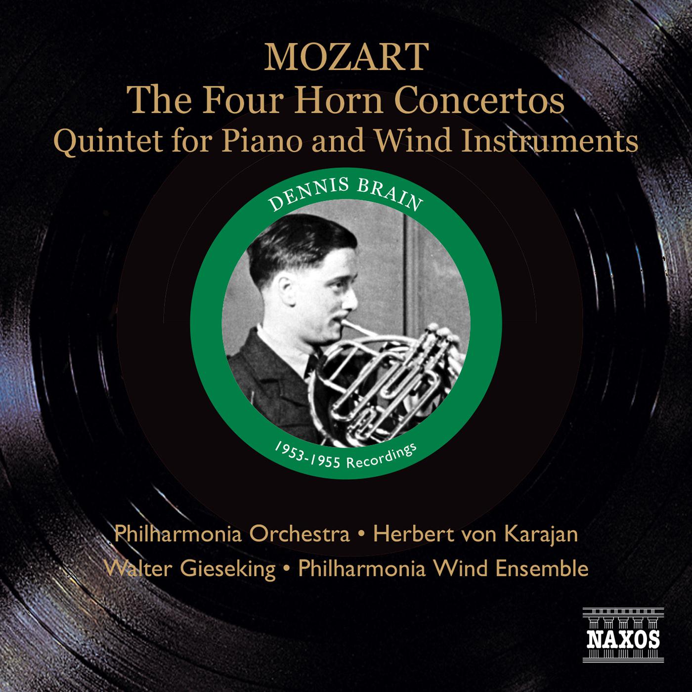MOZART: Horn Concertos Nos. 1-4 / Piano and Wind Quintet (Brain, Karajan, Gieseking) (1953, 1955)