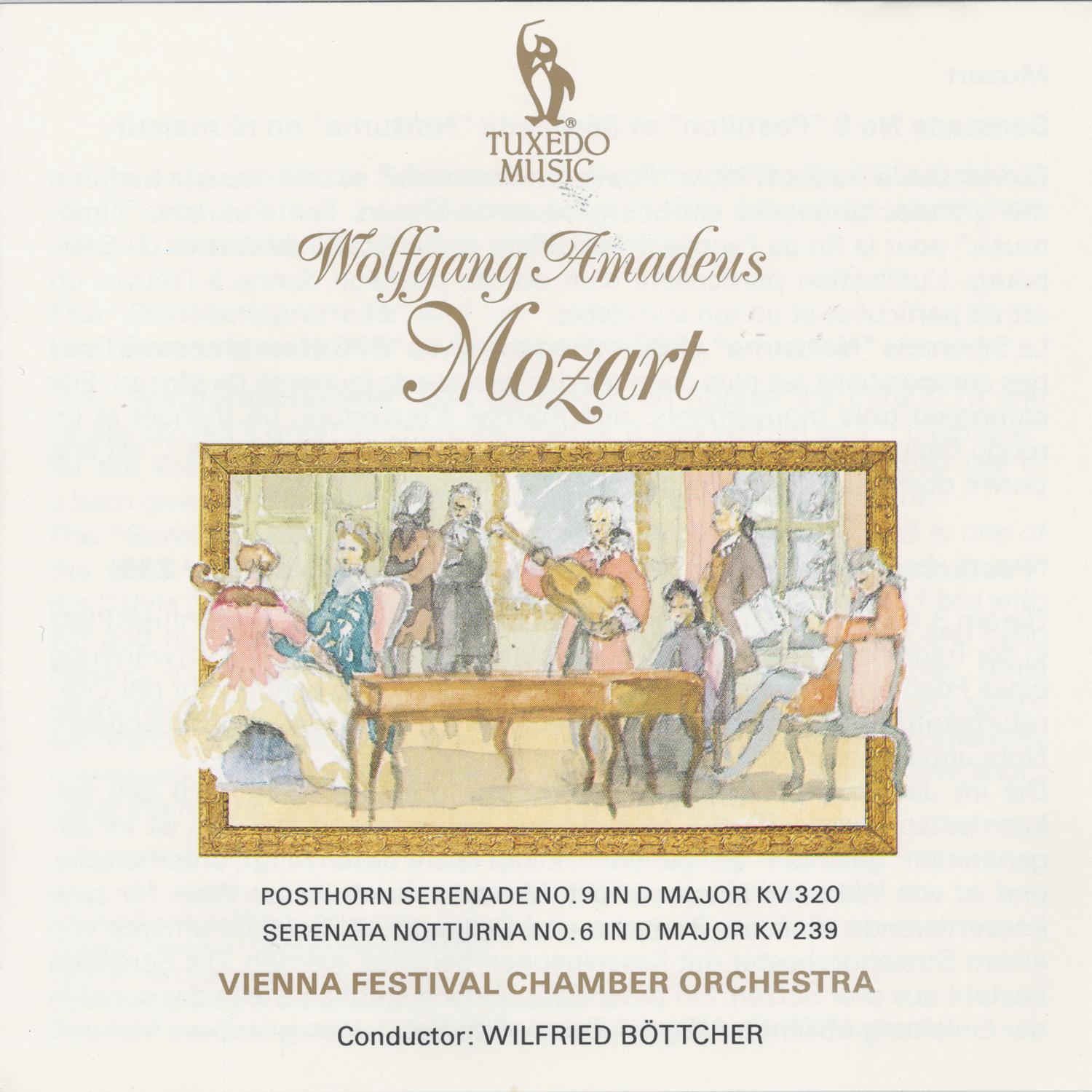 Mozart: Posthorn Serenade No. 9 in D Major, K 320 & Serenata Notturna No. 6 in D Major, K. 239