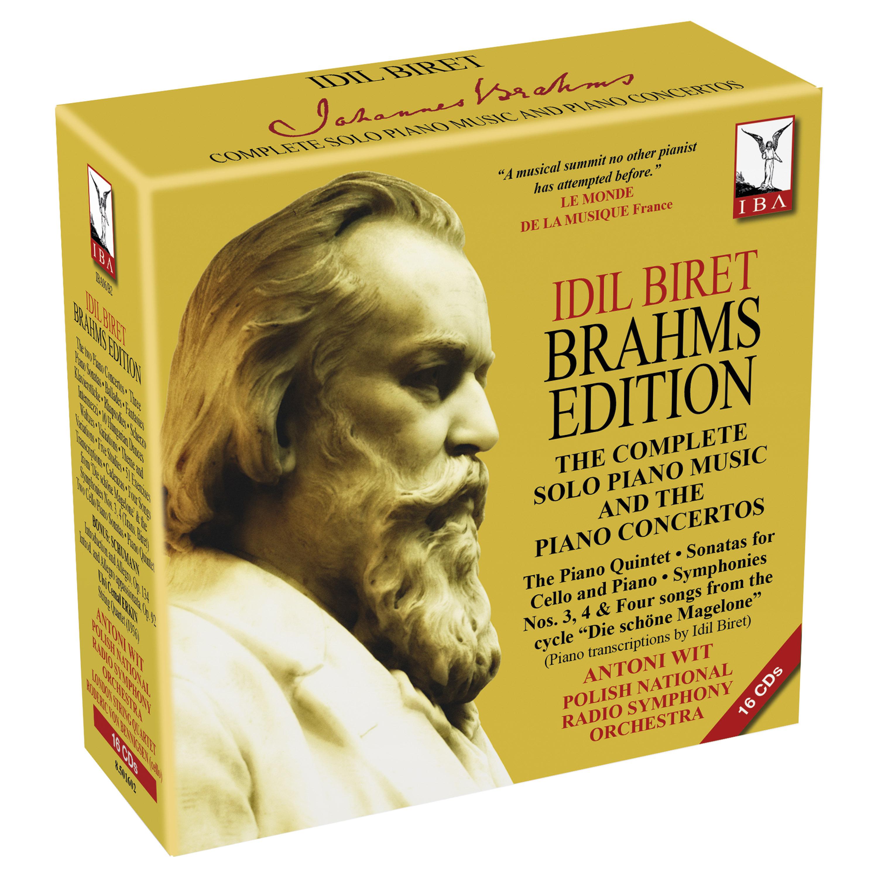 BRAHMS, J.: Solo Piano Music and Piano Concertos (Complete) (Idil Biret Brahms Edition) (Biret, Polish National Radio Symphony, Wit) (16-CD Box Set)