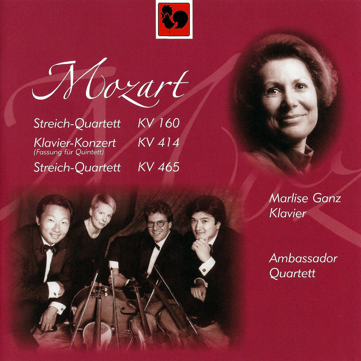 Mozart: String Quartet No. 7 in E-Flat Major, K. 160 - Piano Cocerto No. 12 in A Major, K. 414 - String Quartet No. 19 in C Major, K. 465