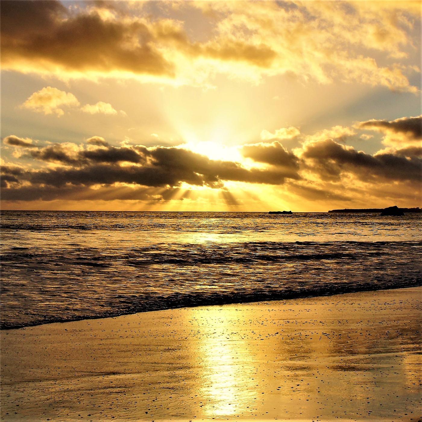 Sunrise Ocean Meditation Near Lisbon